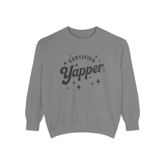 Certified Yapper Sweatshirt-(black)