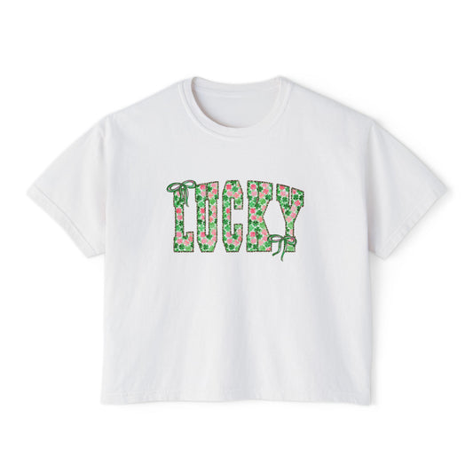 Lucky Floral- Boxy Tee
