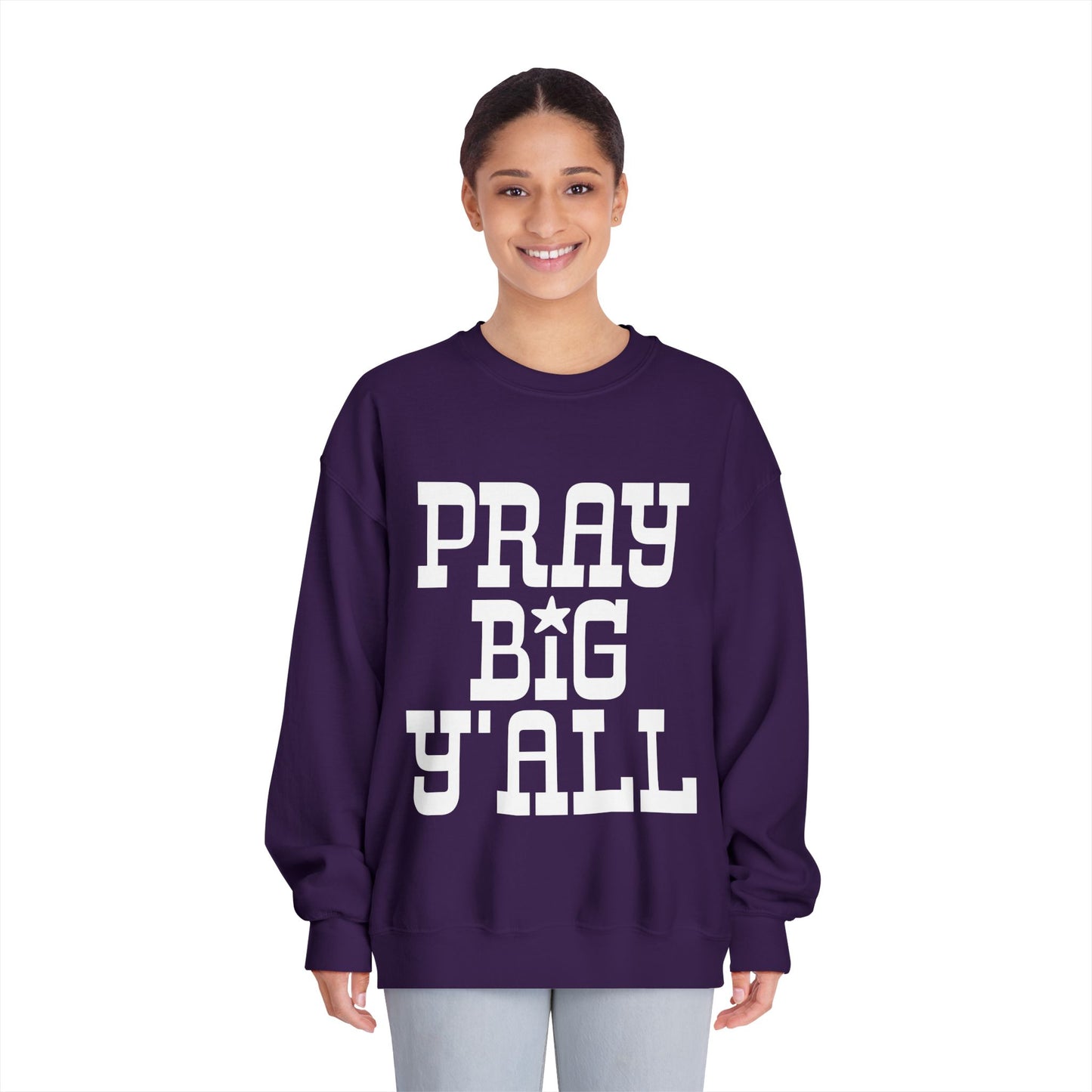 Pray Big Y'all Crewneck Sweatshirt (Dark)
