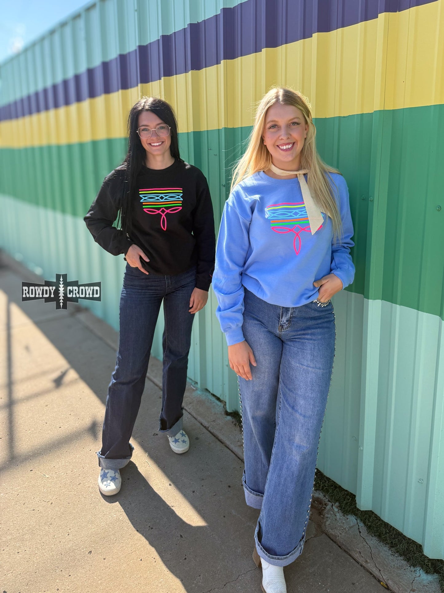 Neon Boot Stitch Sweatshirt