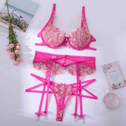 Pretty in Pink Garter Set
