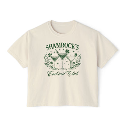 Shamrock's Cocktail Club' -Boxy Tee
