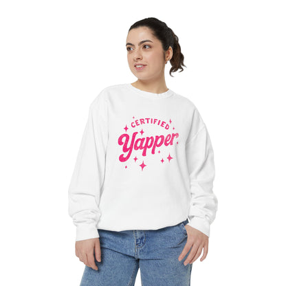 Certified Yapper Sweatshirt -(pink)