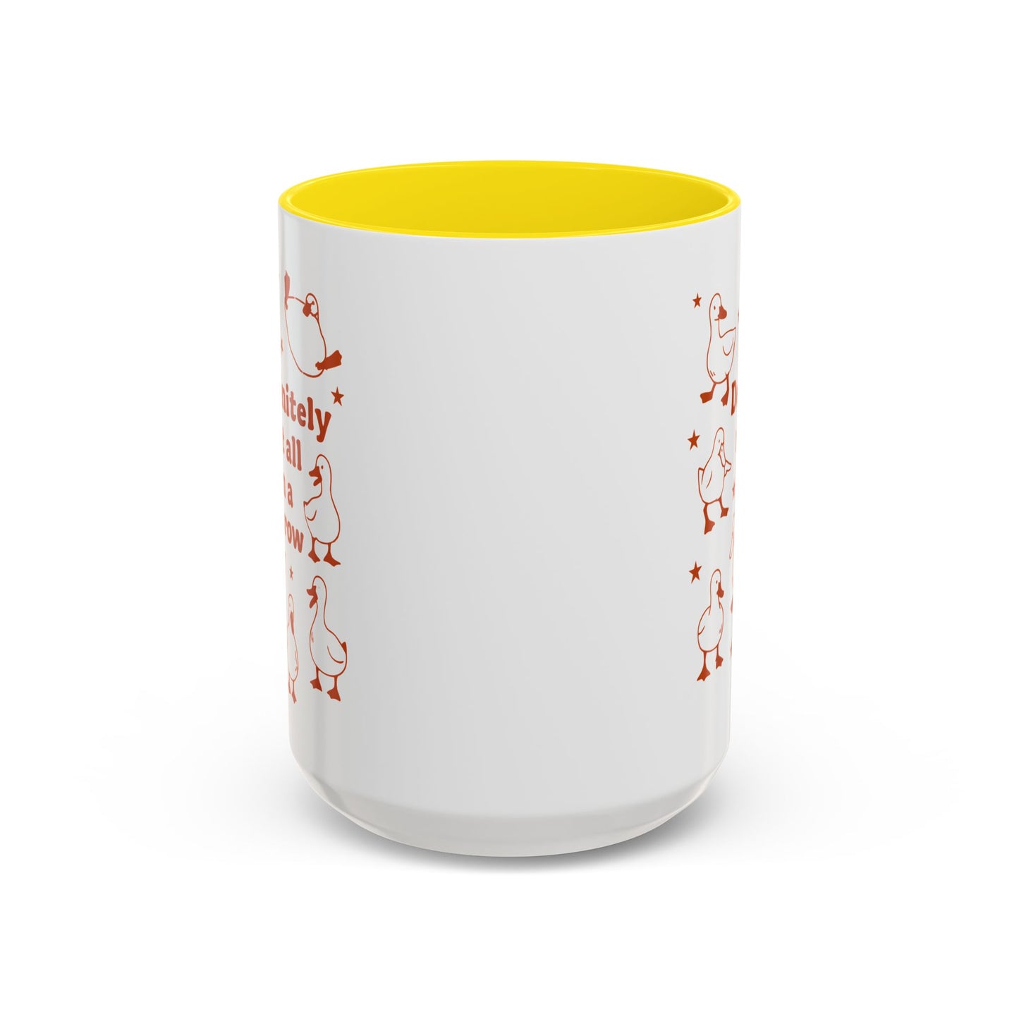 Funny Duck Coffee Mug — "Definitely Not All in a Row" Accent Mug (11/15oz)