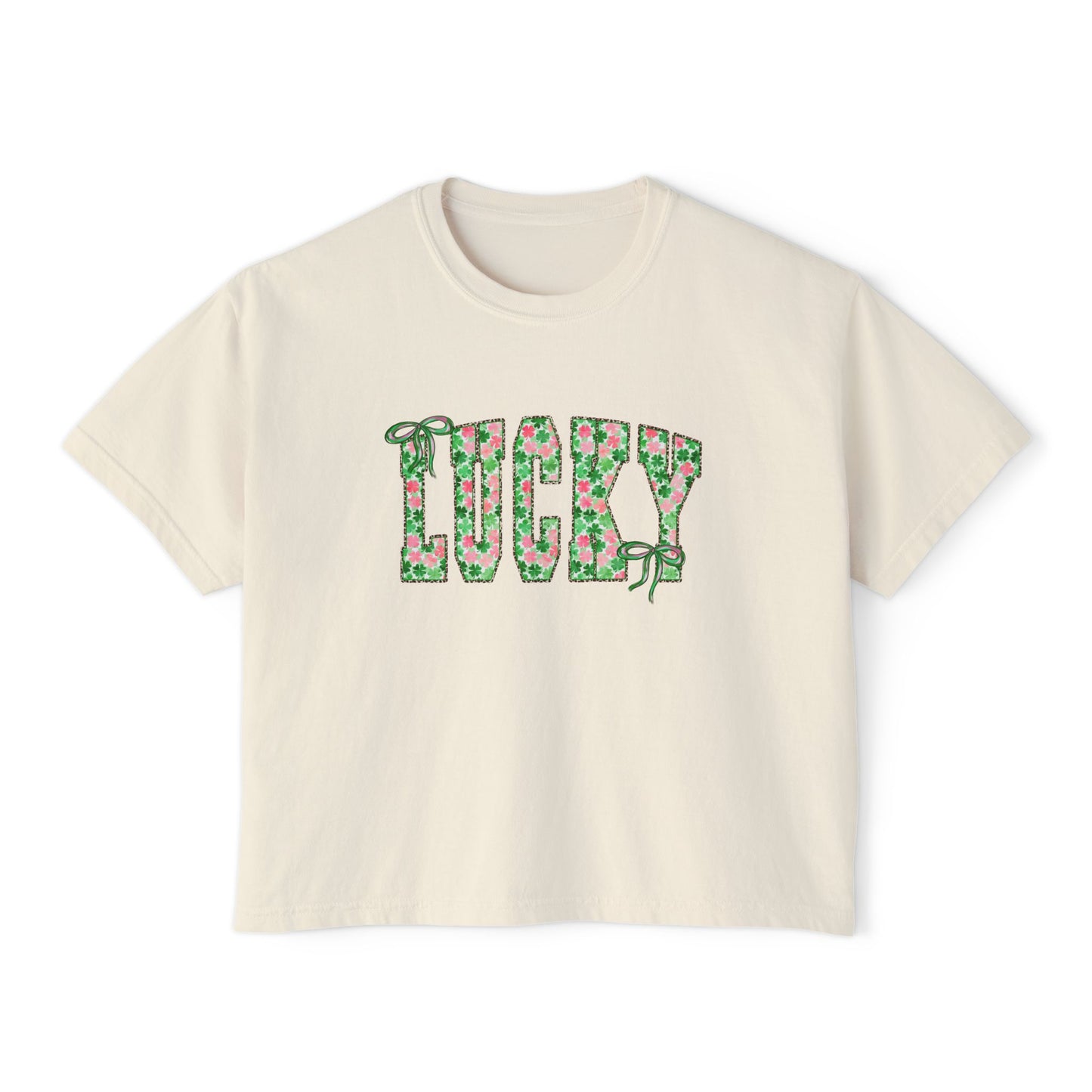 Lucky Floral- Boxy Tee