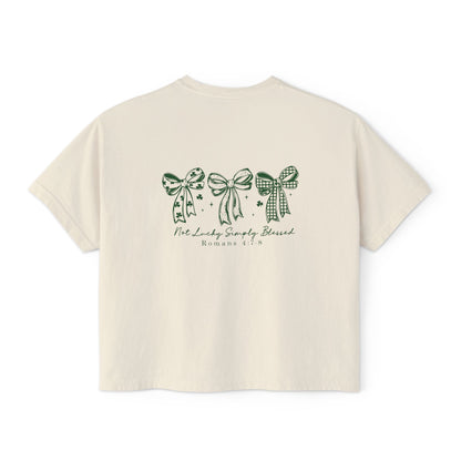 'Simply Blessed Bow'- Boxy Tee