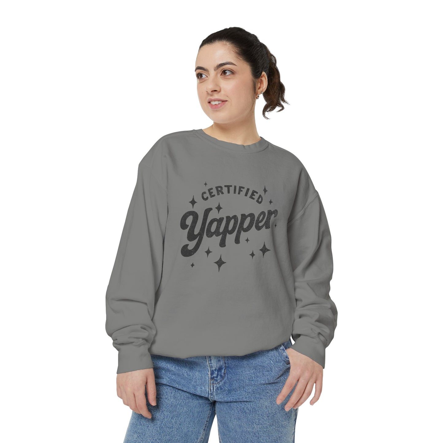 Certified Yapper Sweatshirt-(black)