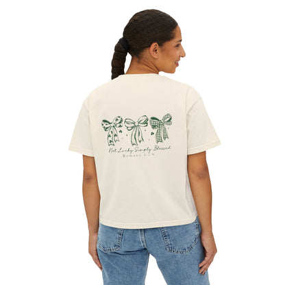 'Simply Blessed Bow'- Boxy Tee