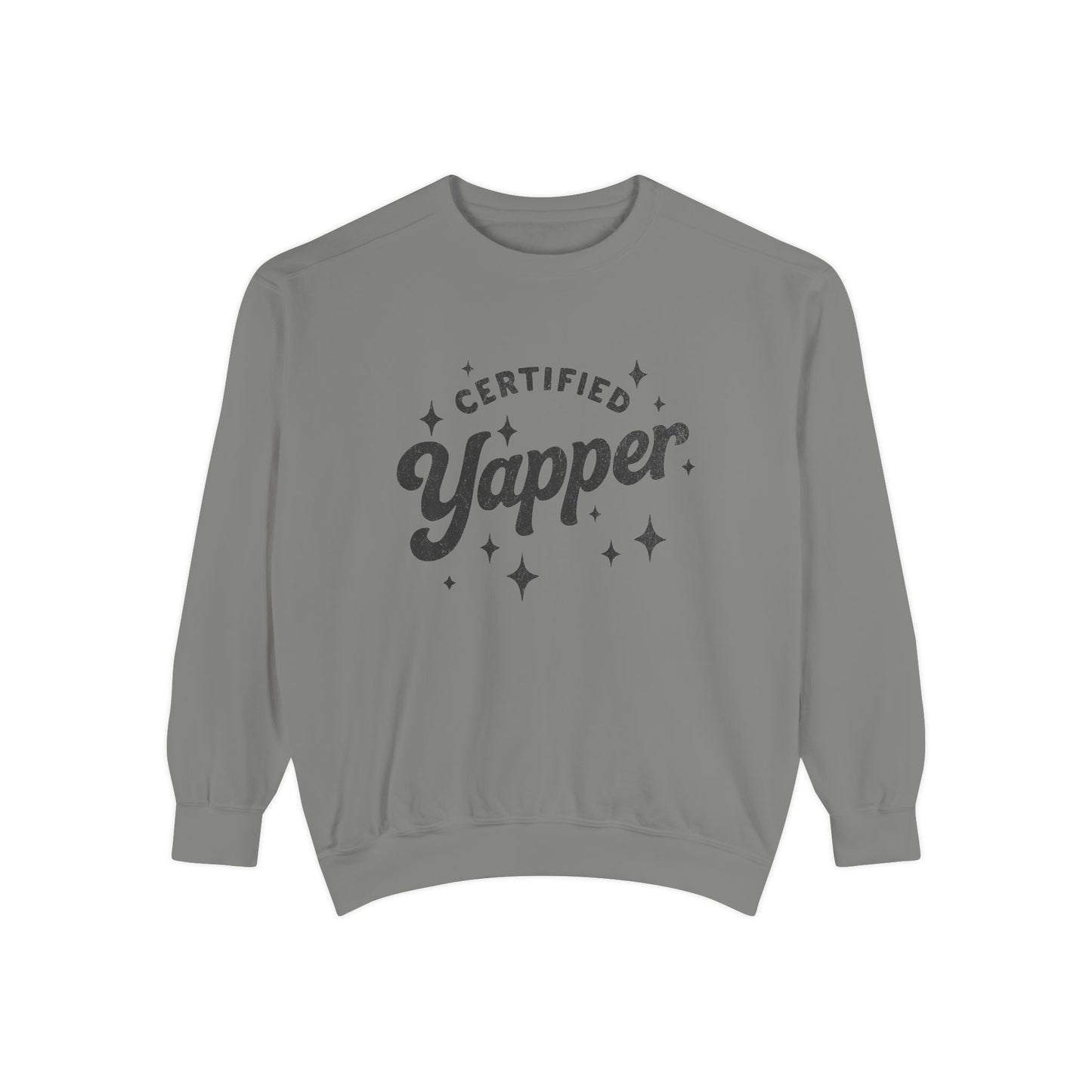 Certified Yapper Sweatshirt-(black)