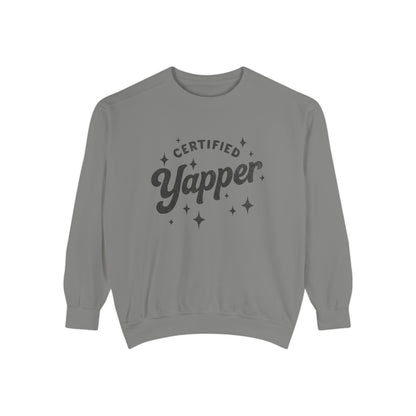 Certified Yapper Sweatshirt-(black)