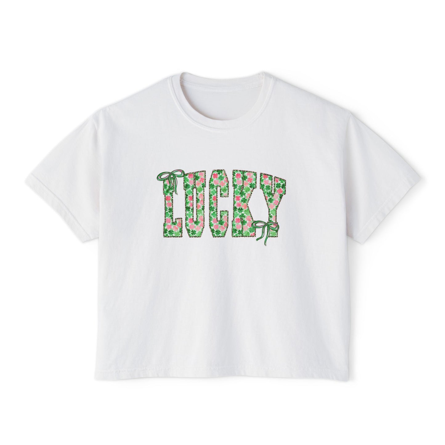 Lucky Floral- Boxy Tee