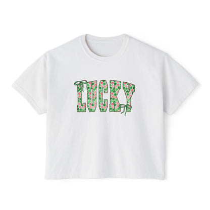 Lucky Floral- Boxy Tee