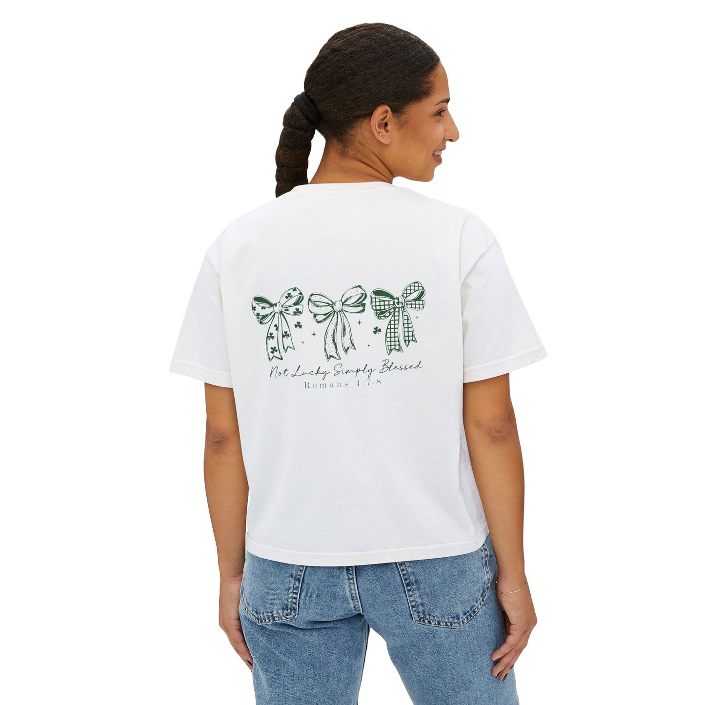 'Simply Blessed Bow'- Boxy Tee