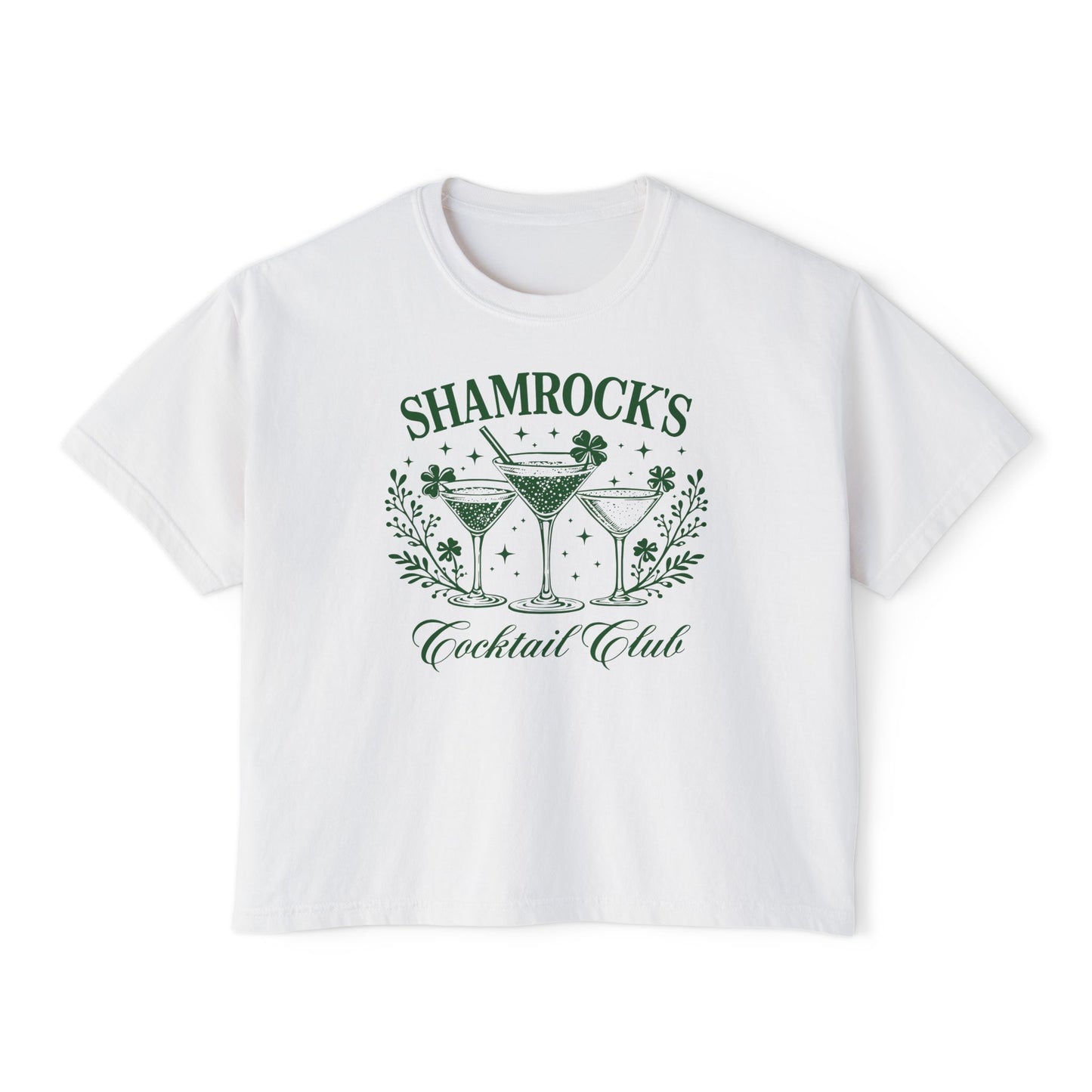 Shamrock's Cocktail Club' -Boxy Tee