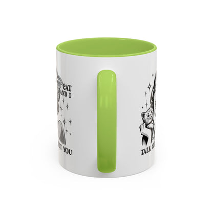Coffee Mug - "My Cat and I Talk Shit About You" Retro Cat Lover Accent Mug (11/15oz)