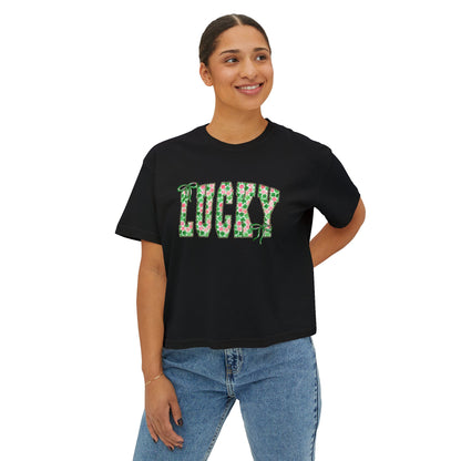 Lucky Floral- Boxy Tee