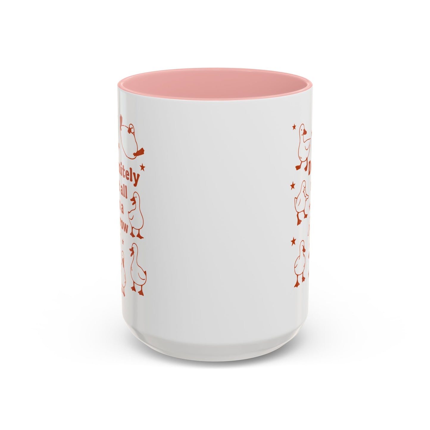 Funny Duck Coffee Mug — "Definitely Not All in a Row" Accent Mug (11/15oz)