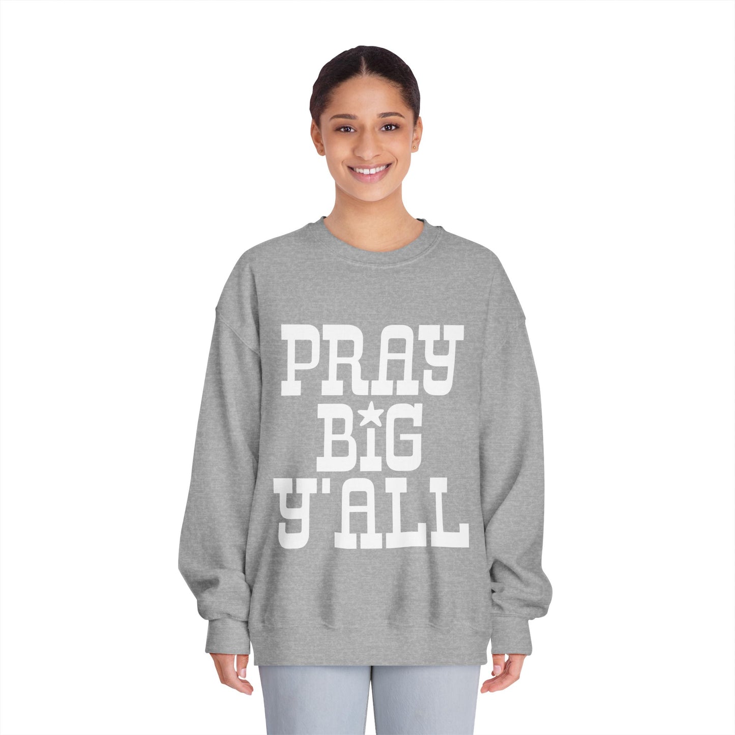 Pray Big Y'all Crewneck Sweatshirt (Dark)