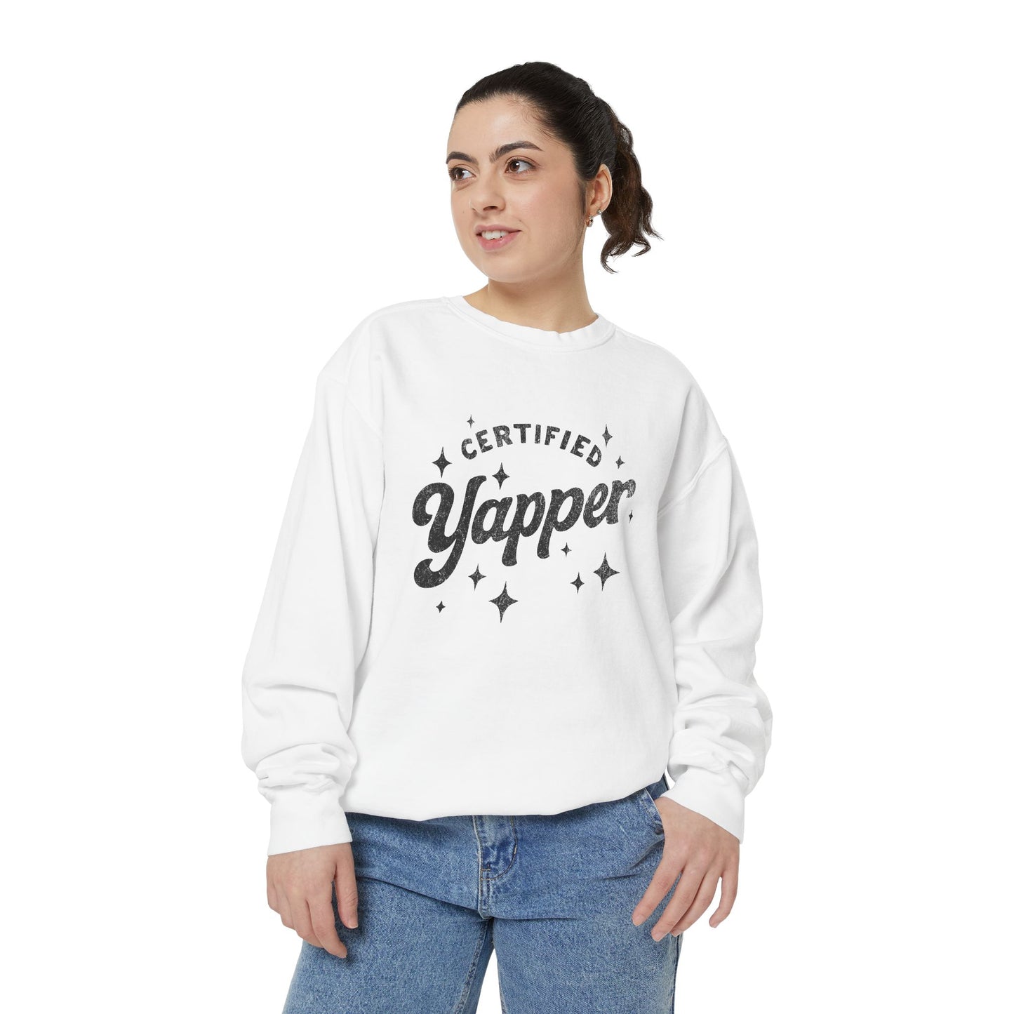 Certified Yapper Sweatshirt-(black)