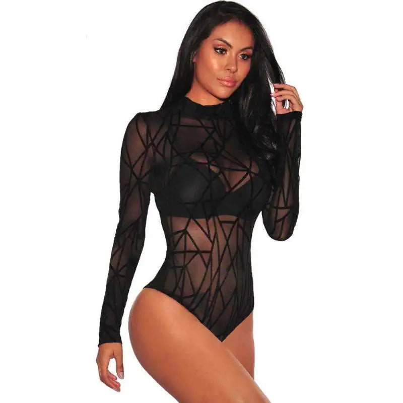 Sexy Sheer Bodysuit Lingerie Outfit