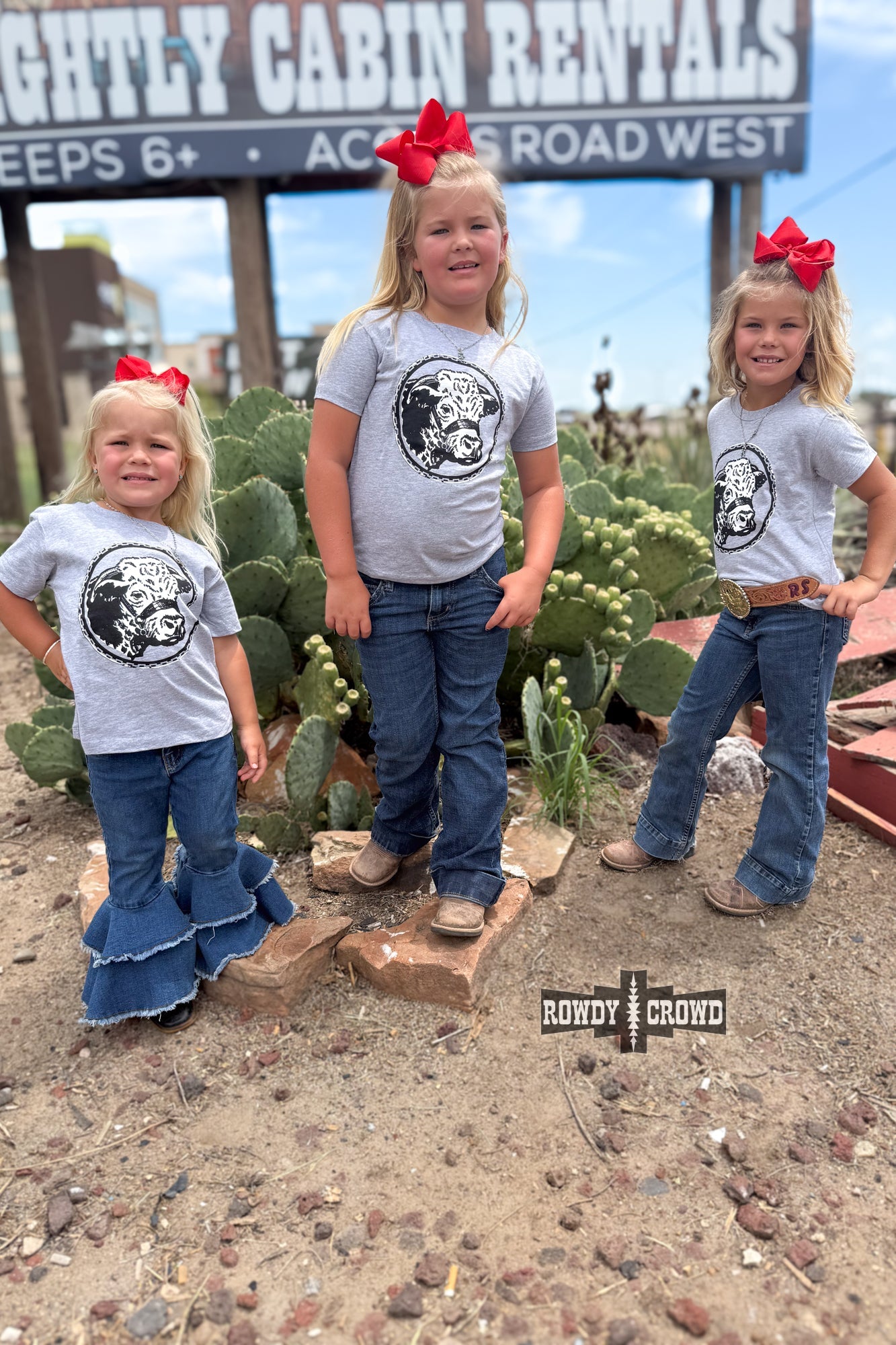 KIDS Happy Hereford Tee- GREY