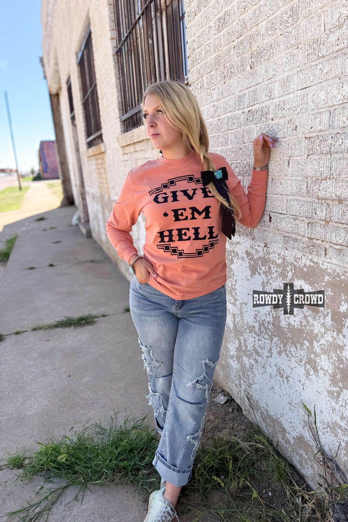 Give 'Em Hell Long Sleeve Tee