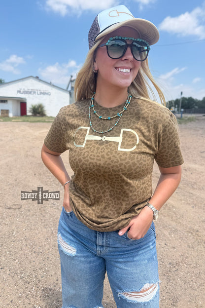 BROWN Leopard Bit Tee