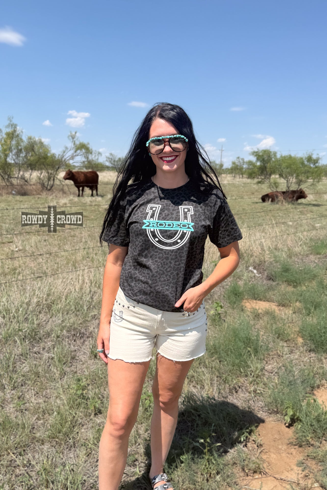 TURQUOISE Lucky Rodeo Tee