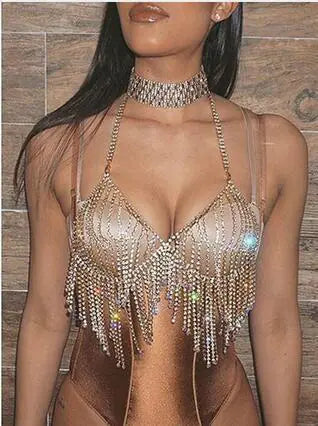 Sparkling Tassel Body Chain for Bikini & Lingerie