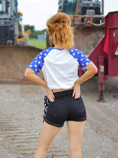 BLACK- Shenandoah Stud Shorts
