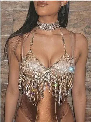 Sparkling Tassel Body Chain for Bikini & Lingerie