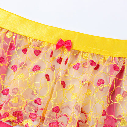 Wholesale Lace and Eyelash Bra and Panty Set with Love Embroidery Details