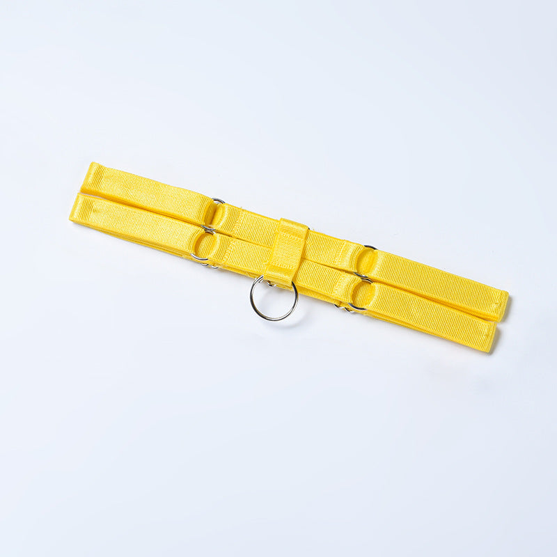 Wholesale Lace and Eyelash Bra and Panty Set with Love Embroidery Leg Ring