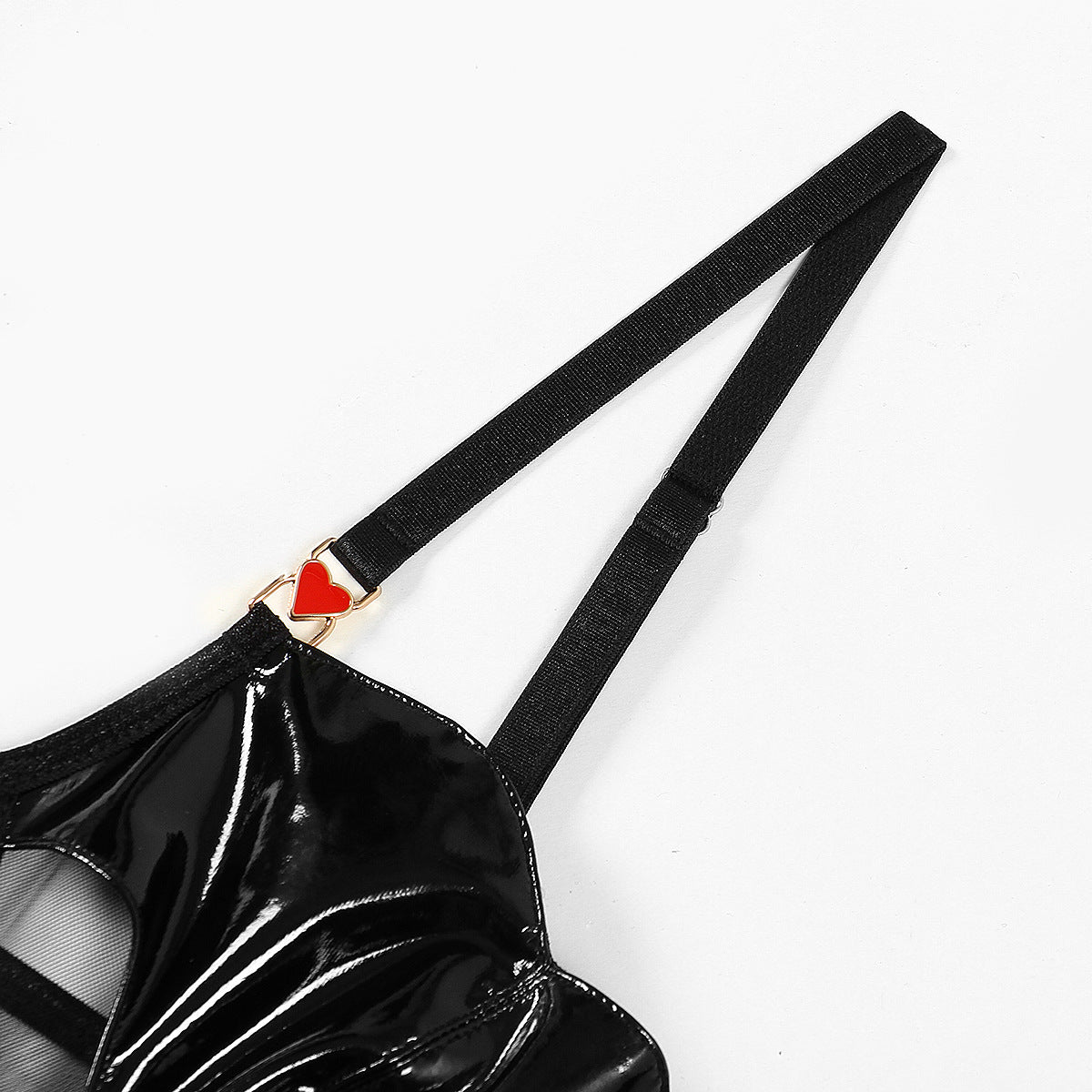 Wholesale Elegant See-Through Sexy Suit with Love Pendant Bra Details