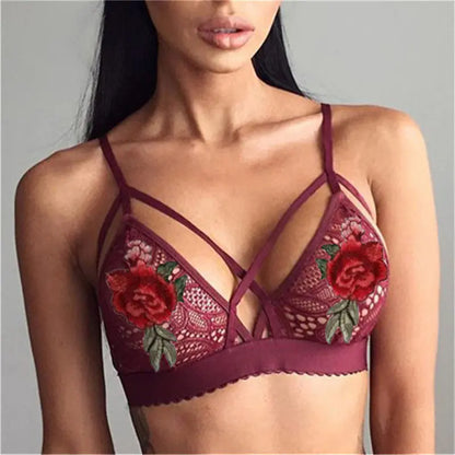 Lace Embroidered Lingerie Cami Bra