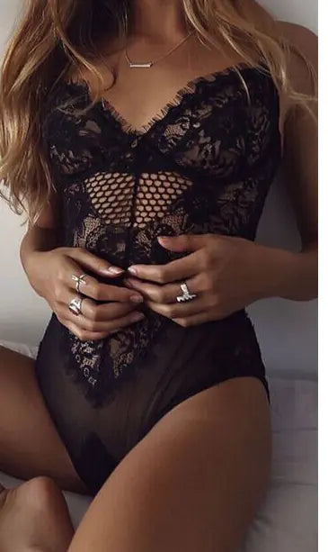 Lace Bodysuit and Lingerie Set